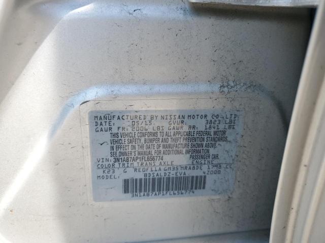 3N1AB7AP1FL656774 - 2015 NISSAN SENTRA S GRAY photo 12