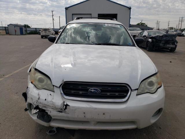 4S4BP61C967321823 - 2006 SUBARU LEGACY OUTBACK 2.5I WHITE photo 5