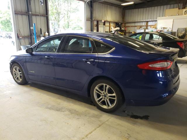 3FA6P0LU2FR102726 - 2015 FORD FUSION SE HYBRID BLUE photo 2