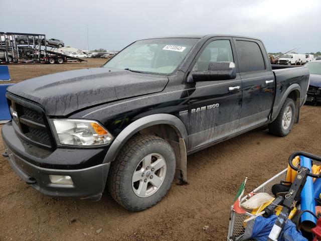 1C6RD7LT9CS297215 - 2012 DODGE RAM 1500 SLT BLACK photo 1