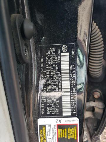 4T1BK3DB6CU473071 - 2012 TOYOTA AVALON BASE 黑色 照片 12