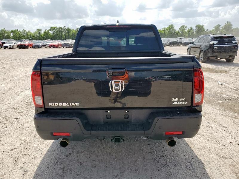 5FPYK3F7XNB002065 - 2022 HONDA RIDGELINE RTL შავი ფოტო 6