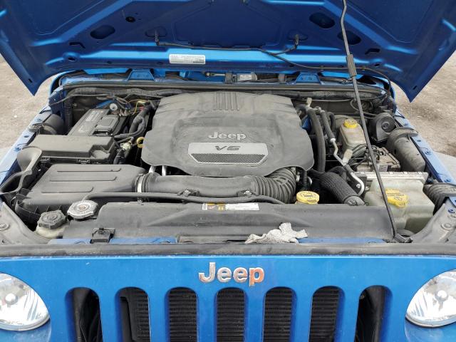 1C4BJWDGXGL126519 - 2016 JEEP WRANGLER U SPORT BLUE photo 12