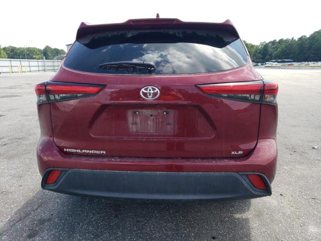 5TDGZRAH0MS042944 - 2021 TOYOTA HIGHLANDER XLE BURGUNDY photo 6
