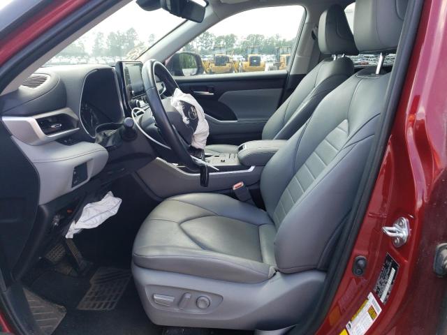 5TDGZRAH0MS042944 - 2021 TOYOTA HIGHLANDER XLE BURGUNDY photo 7
