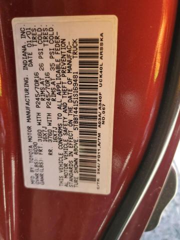 5TBBT44151S169481 - 2001 TOYOTA TUNDRA ACCESS CAB 栗色 照片 12