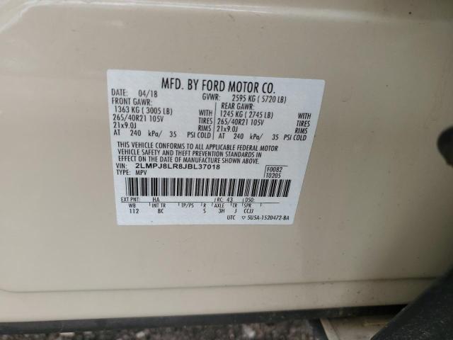 2LMPJ8LR8JBL37018 - 2018 LINCOLN MKX RESERVE Beige Foto 13