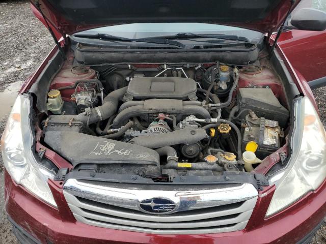 4S4BRBAC8B3388191 - 2011 SUBARU OUTBACK 2.5I RED photo 12