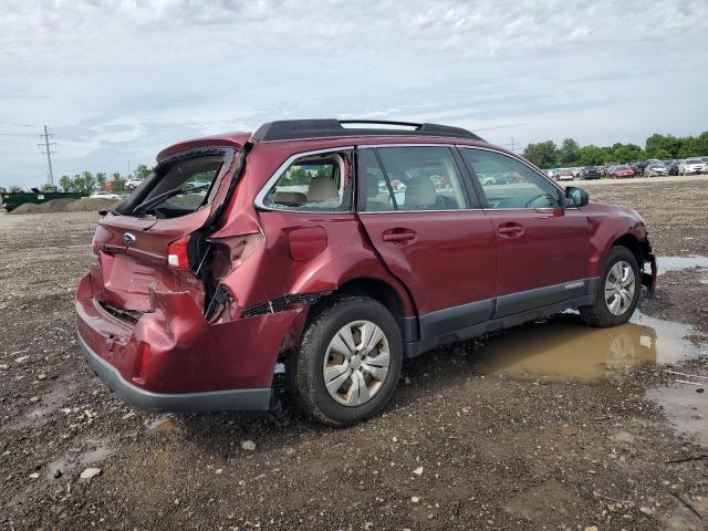 4S4BRBAC8B3388191 - 2011 SUBARU OUTBACK 2.5I RED photo 3