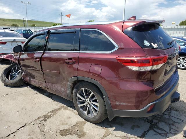 5TDJZRFH1HS443259 - 2017 TOYOTA HIGHLANDER SE MAROON photo 2