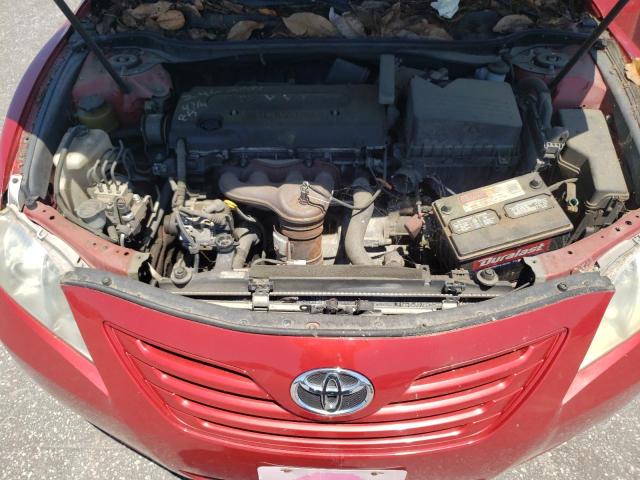 4T1BE46K97U129377 - 2007 TOYOTA CAMRY CE RED photo 11