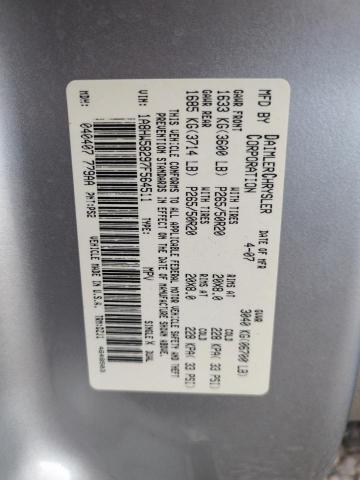 1A8HW58297F564511 - 2007 CHRYSLER ASPEN LIMITED ვერცხლისფერი ფოტო 12