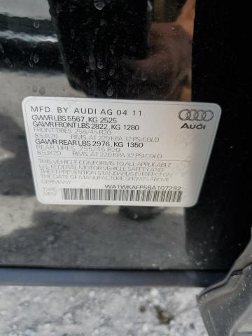 WA1WKAFP5BA107292 - 2011 AUDI Q5 PRESTIGE BLACK photo 14