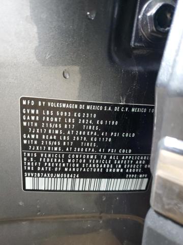 3VV2B7AX0JM058424 - 2018 VOLKSWAGEN TIGUAN SE 灰色 照片 13