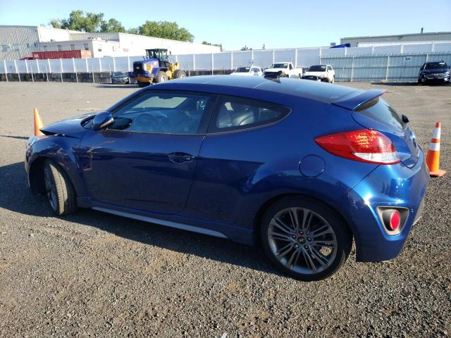 KMHTC6AEXHU308679 - 2017 HYUNDAI VELOSTER TURBO BLUE photo 2