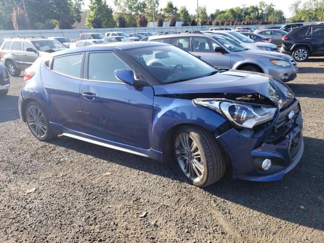 KMHTC6AEXHU308679 - 2017 HYUNDAI VELOSTER TURBO BLUE photo 4