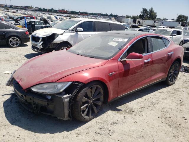 5YJSA1S17FFP76167 - 2015 TESLA MODEL S 70 RED photo 1