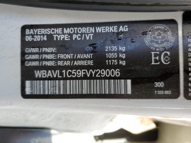 WBAVL1C59FVY29006 - 2015 BMW X1 XDRIVE28I WHITE photo 13