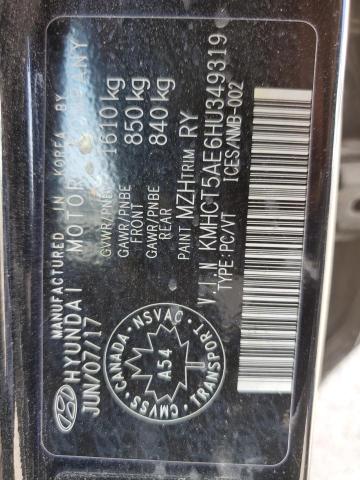 KMHCT5AE6HU349319 - 2017 HYUNDAI ACCENT SE Schwarz Foto 12