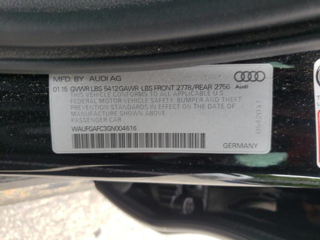 WAUFGAFC3GN004616 - 2016 AUDI A6 PREMIUM PLUS BLACK photo 12