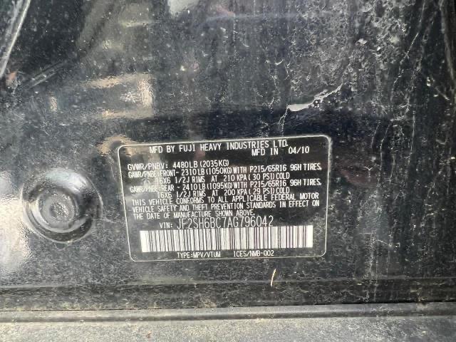 JF2SH6BC7AG796042 - 2010 SUBARU FORESTER XS Qara foto 10