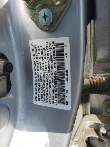 19XFB2F92DE268602 - 2013 HONDA CIVIC EXL SILVER photo 12