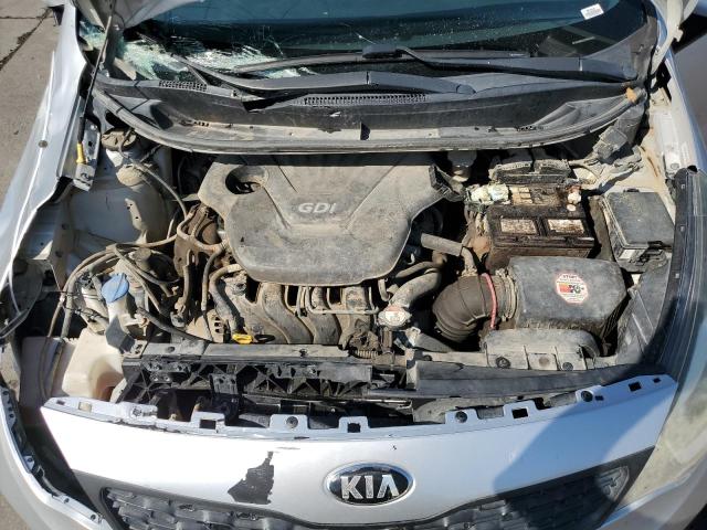 KNADM4A32F6487274 - 2015 KIA RIO LX GRAY photo 11