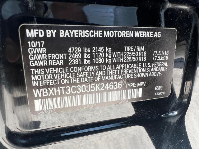 WBXHT3C30J5K24636 - 2018 BMW X1 XDRIVE28I BLACK photo 15