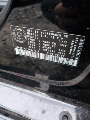 3VW2K7AJ7EM245043 - 2014 VOLKSWAGEN JETTA BASE BLACK photo 10