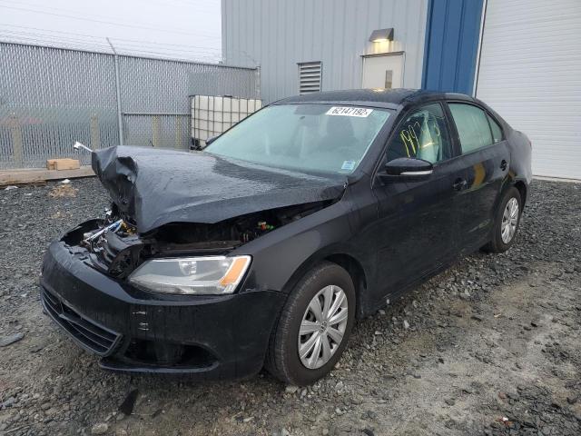 3VW2K7AJ7EM245043 - 2014 VOLKSWAGEN JETTA BASE BLACK photo 2