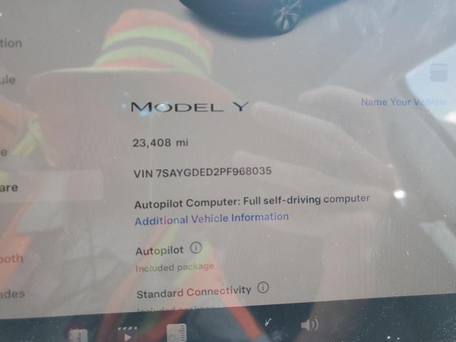 7SAYGDED2PF968035 - 2023 TESLA MODEL Y Сұр фото 9