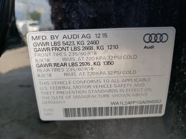 WA1L2AFP1GA094552 - 2016 AUDI Q5 PREMIUM PLUS BLACK photo 12