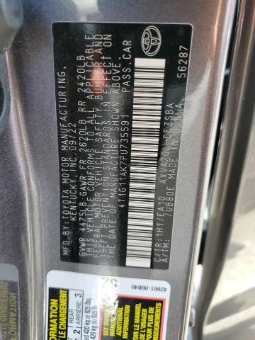 4T1G11AK7PU735591 - 2023 TOYOTA CAMRY SE NIGHT SHADE GRAY photo 12