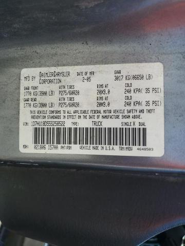 1D7HU18D55S258522 - 2005 DODGE RAM 1500 ST GRAY photo 12