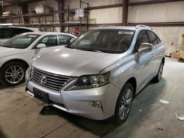 2T2BK1BA8DC165235 - 2013 LEXUS RX 350 BASE SILVER photo 2