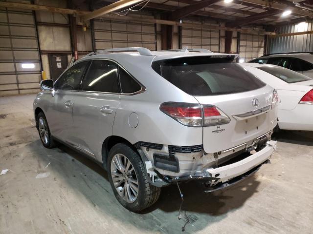 2T2BK1BA8DC165235 - 2013 LEXUS RX 350 BASE SILVER photo 3