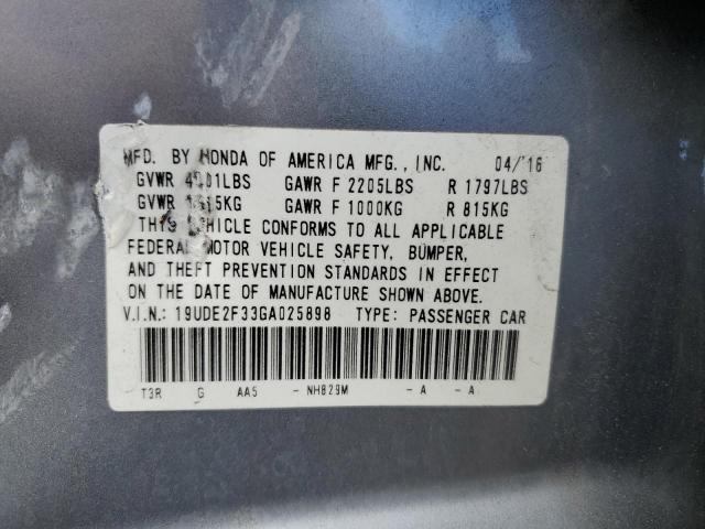 19UDE2F33GA025898 - 2016 ACURA ILX BASE WATCH PLUS SILVER photo 12