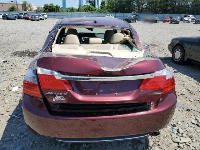 1HGCR2F85DA149940 - 2013 HONDA ACCORD EXL BURGUNDY photo 6