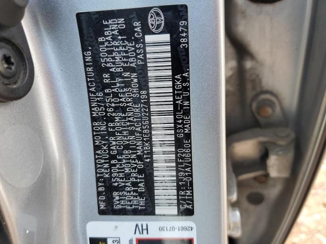 4T1BK1EB5GU227198 - 2016 TOYOTA AVALON XLE SILVER photo 12