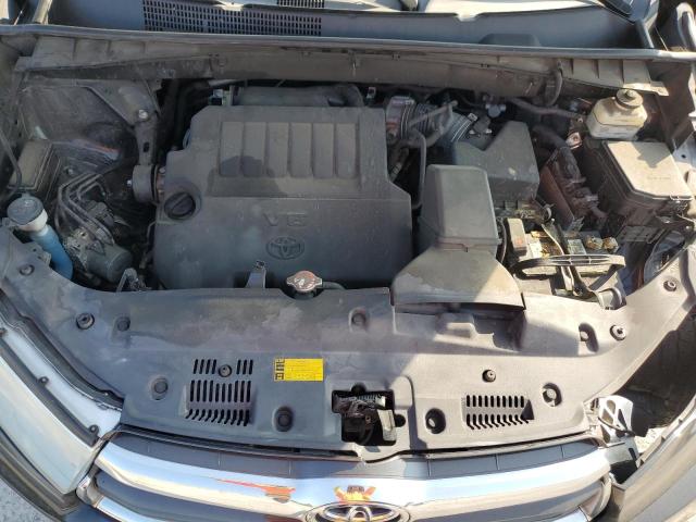 5TDKKRFH5GS501347 - 2016 TOYOTA HIGHLANDER XLE Чорний фото 12