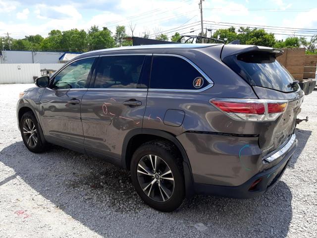 5TDJKRFH8GS317645 - 2016 TOYOTA HIGHLANDER XLE Գրաֆիտ լուսանկար 2