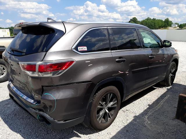 5TDJKRFH8GS317645 - 2016 TOYOTA HIGHLANDER XLE Գրաֆիտ լուսանկար 3