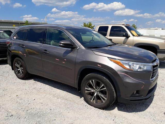 5TDJKRFH8GS317645 - 2016 TOYOTA HIGHLANDER XLE Գրաֆիտ լուսանկար 4