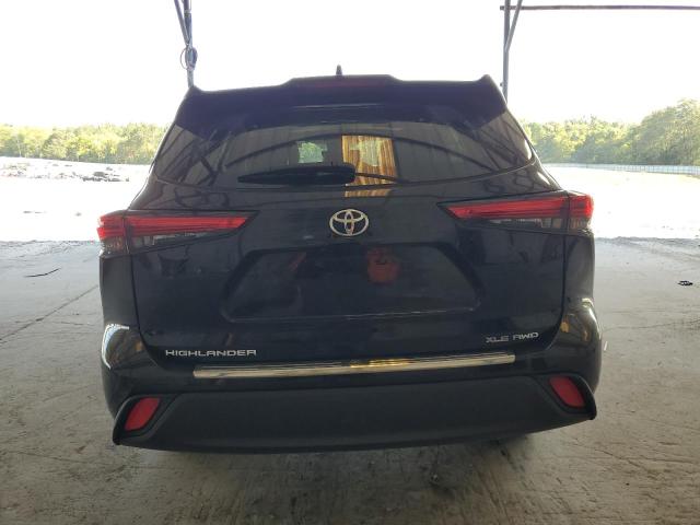 5TDGZRBH3NS225707 - 2022 TOYOTA HIGHLANDER XLE BLACK photo 6