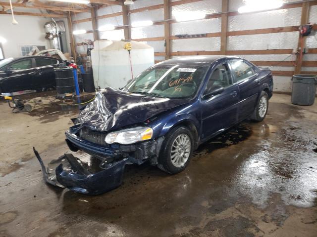 1C3EL46X35N691581 - 2005 CHRYSLER SEBRING BLUE photo 2