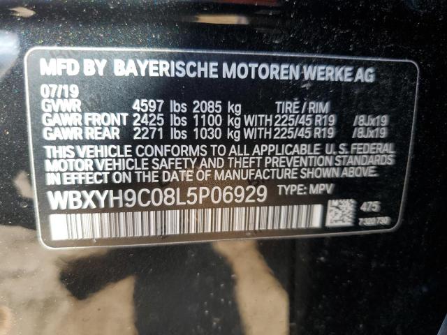 WBXYH9C08L5P06929 - 2020 BMW X2 SDRIVE28I BLACK photo 14