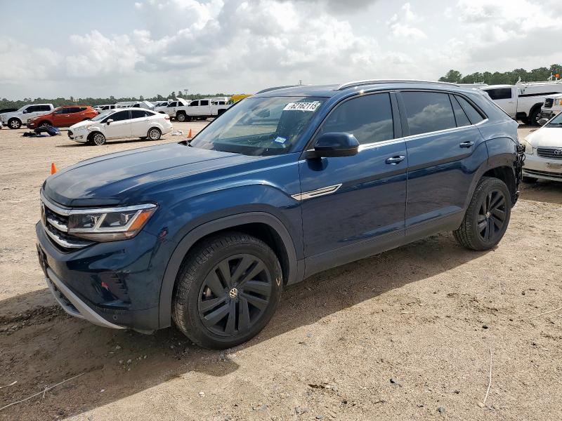 1V2JE2CA1NC223139 - 2022 VOLKSWAGEN ATLAS CROS SE BLUE photo 1