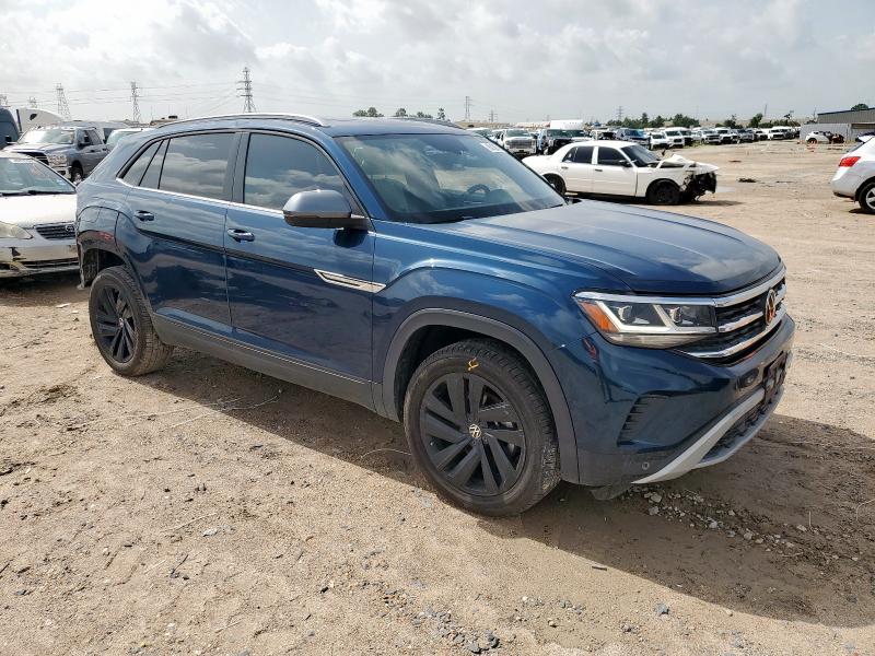1V2JE2CA1NC223139 - 2022 VOLKSWAGEN ATLAS CROS SE BLUE photo 4