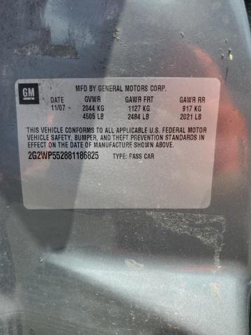 2G2WP552881186825 - 2008 PONTIAC GRAND PRIX 灰色 照片 12