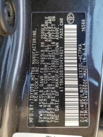 4T1BK3DB3BU424621 - 2011 TOYOTA AVALON BASE BROWN photo 12